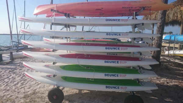 Dynamic 12 SUP Rolling Rack for twelve SUP Paddle Boards