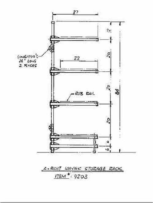 Seitech Rack for 4 kayaks