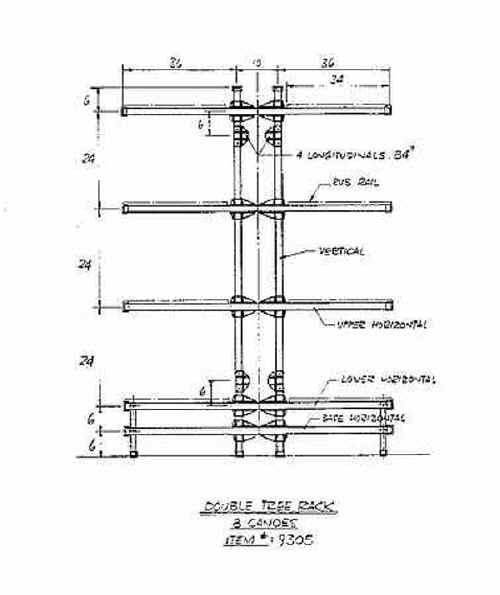 Seitech rack 8 canoes