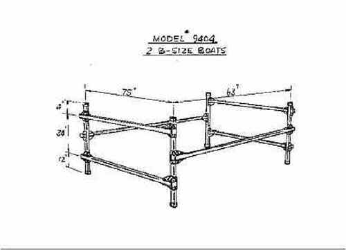 Seitech Sailboat Rack for 2 Vanguard 15 style sailboats
