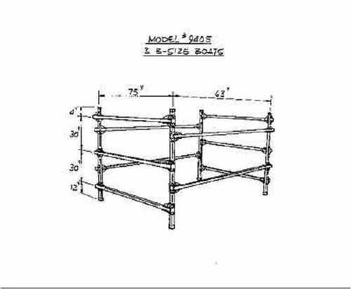 Seitech Sailboat Rack for 3 Vanguard 15 size Sailboats