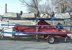Trailer Conversion Rack To Carry Optimist and Dollies