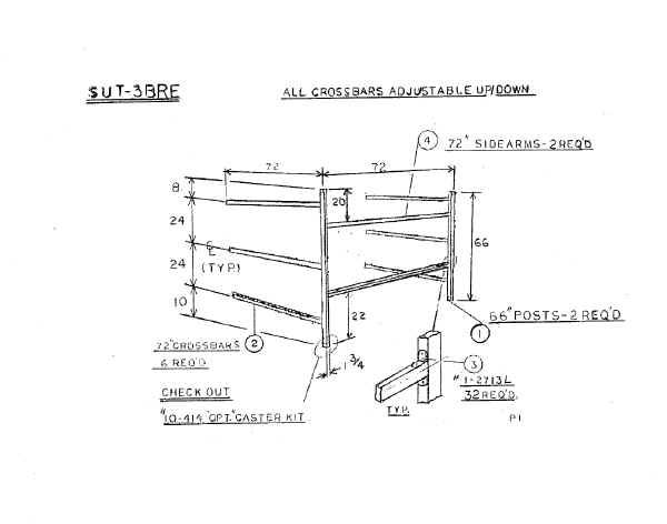 Trailex Rack Outline SUT-3BRE Extension for Box racks