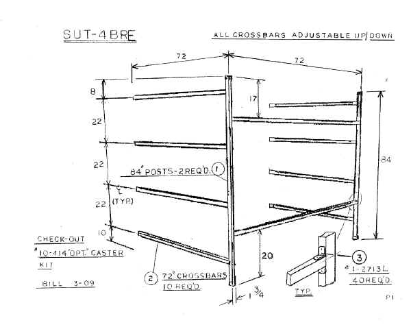 Trailex Rack Outline SUT-4BRE Box Rack Extension