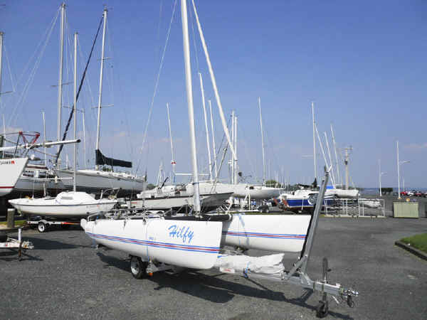 Trailex trailer for A Class Catamarans